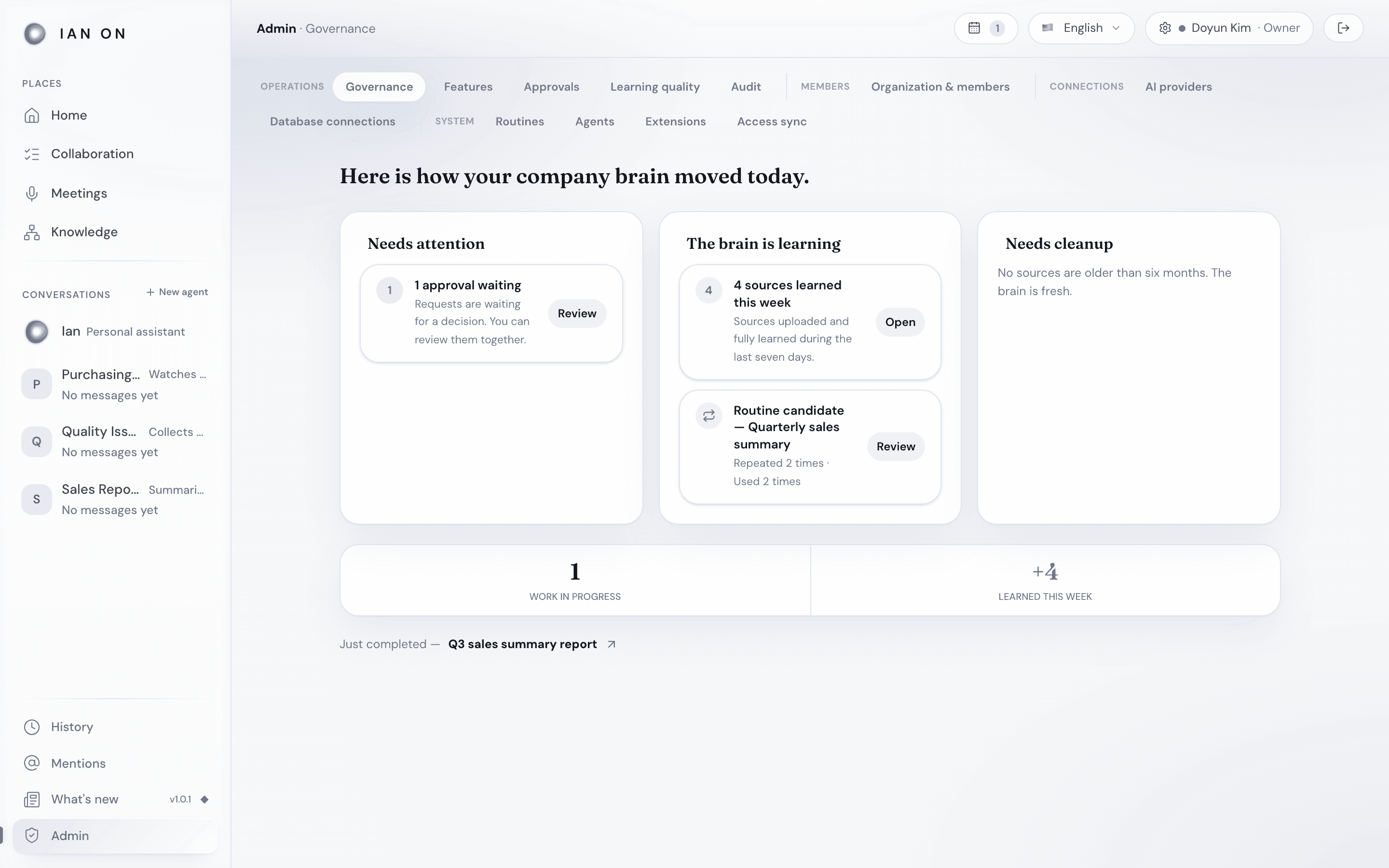 Admin — Governance